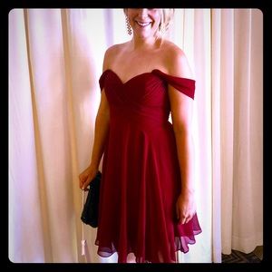Burgundy Dessy Bridesmaid’s Dress